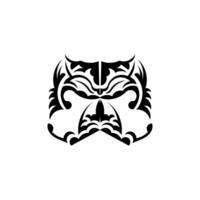 Polynesian tattoo mask. Traditional decor pattern from Polynesia and Hawaii. Isolated. Flat style. Vector. vector