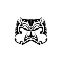 Polynesian tattoo mask. Traditional decor pattern from Polynesia and Hawaii. Isolated. Flat style. Vector. vector