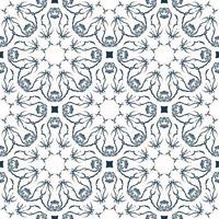 Luxurious seamless pattern with retro patterns. Background with white and blue color. Good for prints. Vector. vector