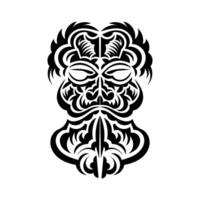 Tribal tattoo design with a man's face vector