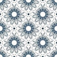 Luxurious seamless pattern with monograms. Background with white and blue color. Good for prints. Vector. vector