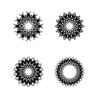 Set of mandala ornaments Isolated on white background. Vector. vector