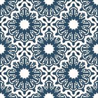 lujoso patrón sin costuras con patrones retro. fondo con color blanco y azul. bueno para las impresiones. ilustración de velo vector
