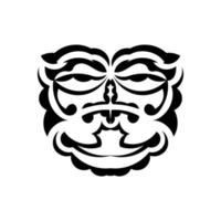 Tribal mask. Traditional totem symbol. Black tribal tattoo. Isolated. Vector. vector