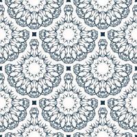 Luxurious seamless pattern with monograms. Background with white and blue color. Good for postcards. Veil illustration. vector