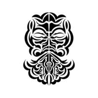 Tattoo design of a man with a beard vector