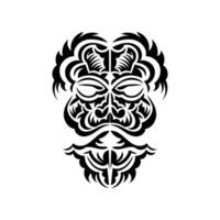 Maori mask. Traditional decor pattern from Polynesia and Hawaii. Isolated on white background. Flat style. Vector. vector