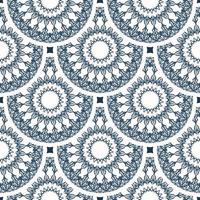 Luxurious seamless pattern with retro patterns. Background with white and blue color. Good for prints. Veil illustration. vector