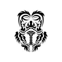 Maori mask. Traditional decor pattern from Polynesia and Hawaii. Isolated. Flat style. Vector. vector