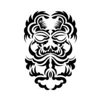 Tribal tattoo design with a beard and mustache vector