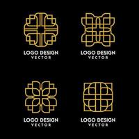 Artistic Linear Logo Template vector