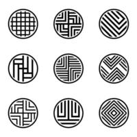 Round Geometry Shape Icon vector