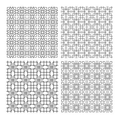 Abstract Linear Seamless Pattern Vector