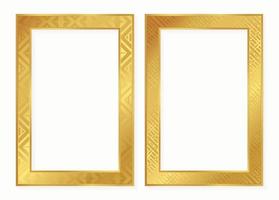 Gold decorative frame design set vector