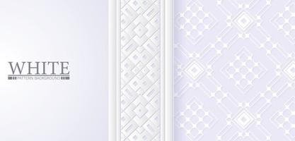 Elegant white background with border pattern vector