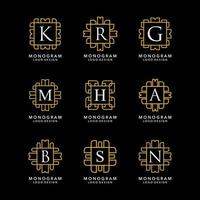 Monogram Logo Template Vector Set