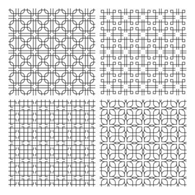 Abstract Line Art Seamless Pattern
