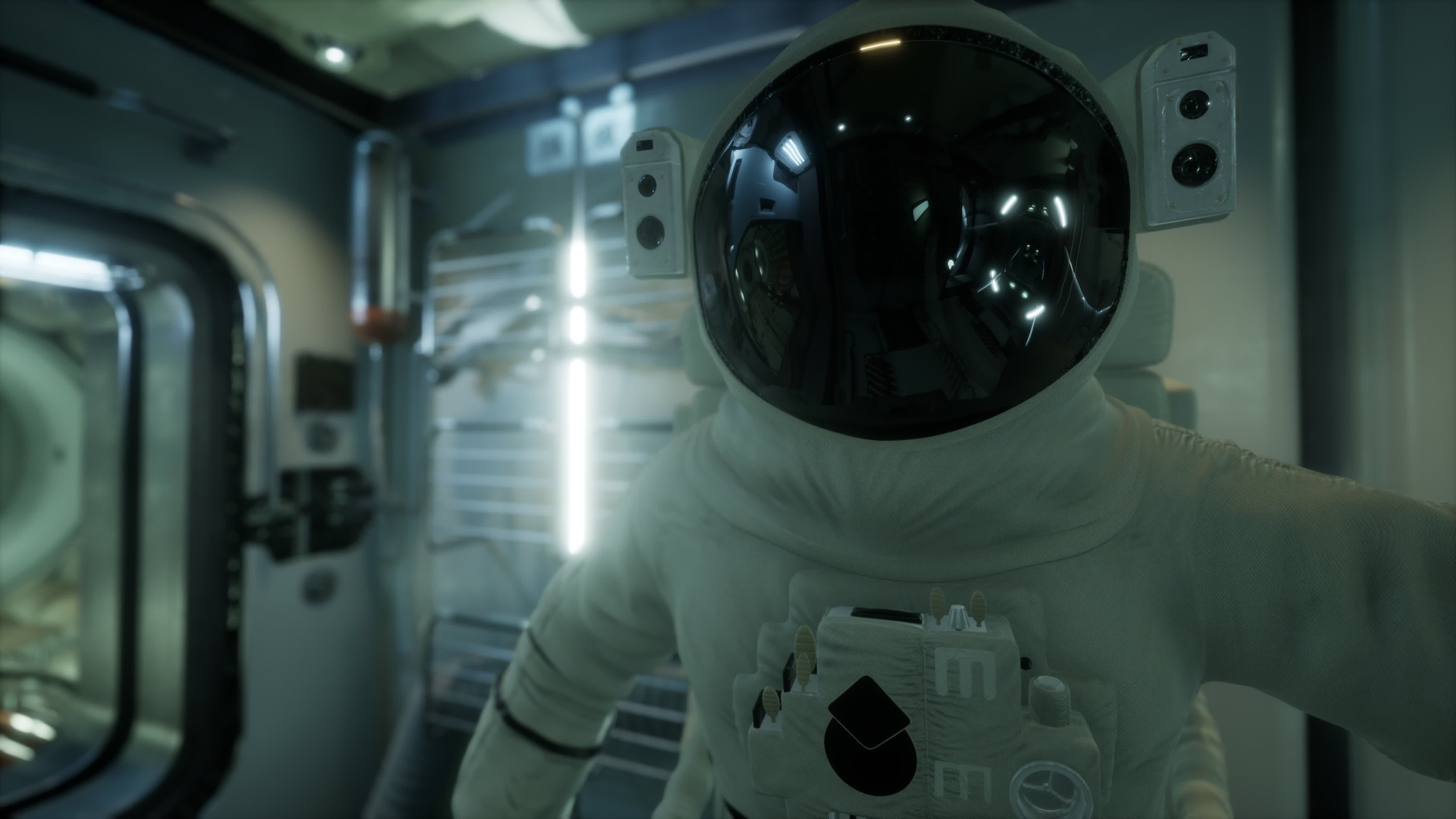 astronaut inside the orbital space station 5939922 Stock Video at Vecteezy