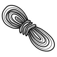 Skein of thread. Vector illustration in linear hand drawn doodle style