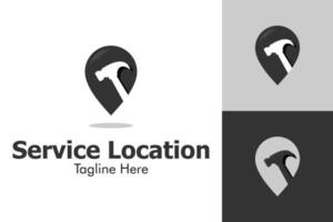 gráfico vectorial ilustrativo del logotipo de la ubicación del servicio. perfecto para usar en una empresa de tecnología vector