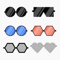 Glasses set design vector