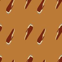 Clippers seamless pattern on. Vintage barber shops elements in doodle style. vector