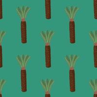 palmera de patrones sin fisuras. fondo de plantas tropicales. vector