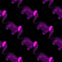 Elephant cute seamless pattern. Background with kids toy. vector