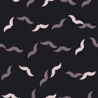 Mustache seamless pattern on. Vintage barber shop in doodle style. vector