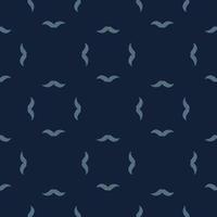Mustache seamless pattern on. Vintage barber shop in doodle style. vector