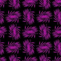Palm leaves seamless pattern. Tropical branch in engraving style. vector
