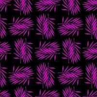 Palm leaves seamless pattern. Tropical branch in engraving style. vector