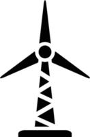 estilo de icono de turbina eólica vector