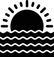 Sunset Icon Style vector