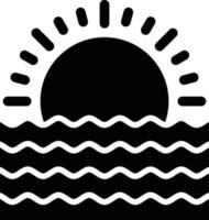 estilo de icono de puesta de sol vector