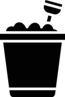 Sand Bucket Icon Style vector