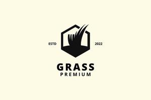 Grass logo design vector