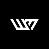 vector de logotipo de letra wm o wm