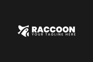 Raccoon logo design vector