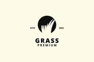 Grass logo design vector