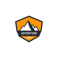 Adventure badge logo design vector