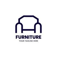 Modern interior and furniture logo design vector