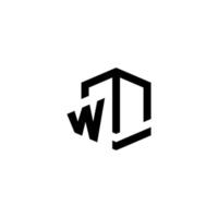 diseño de logotipo de letra inicial wm vector