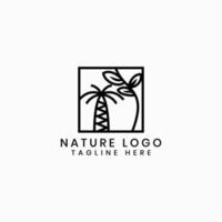 Tropical plant logo design vector
