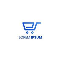 Icon online shop logo design vector