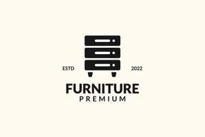 Furniture logo design interior for business vector