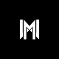 WM or W M letter logotype vector