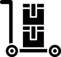 Package Trolley Icon Style vector