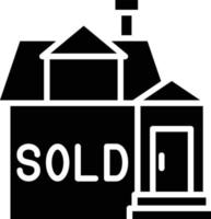 House Sold Icon Style vector