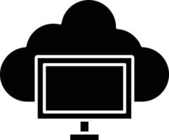 estilo de icono de computación en la nube vector